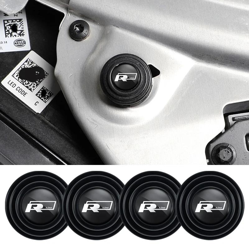 CAT1 4pcs Car Door Shock Stickers Absorber Soundproof Buffer Pier for Volkswagen VW RLine Polo Golf GTI Jetta Beetle Tiguan Passat B6