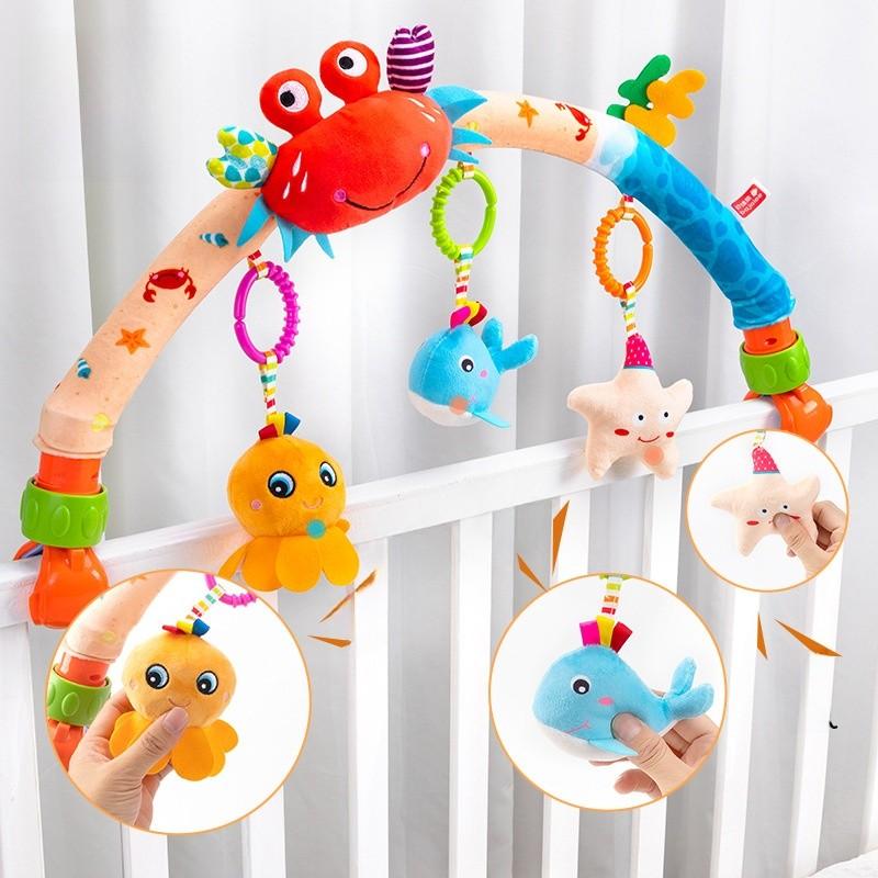 Infant Stroller Attachment With Sound And Visual Stimulation For Baby Engagement