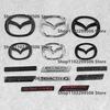 MX5 Carbon Black ABS Car Front Grille Eemblem Rear Trunk Badge Sticker SKYACTIV For Mazda MX5 Miata NC ND Logo Accessories