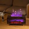 USB Simulated Fireplace Flame Humidifier & Night Light for Home & Bedroom