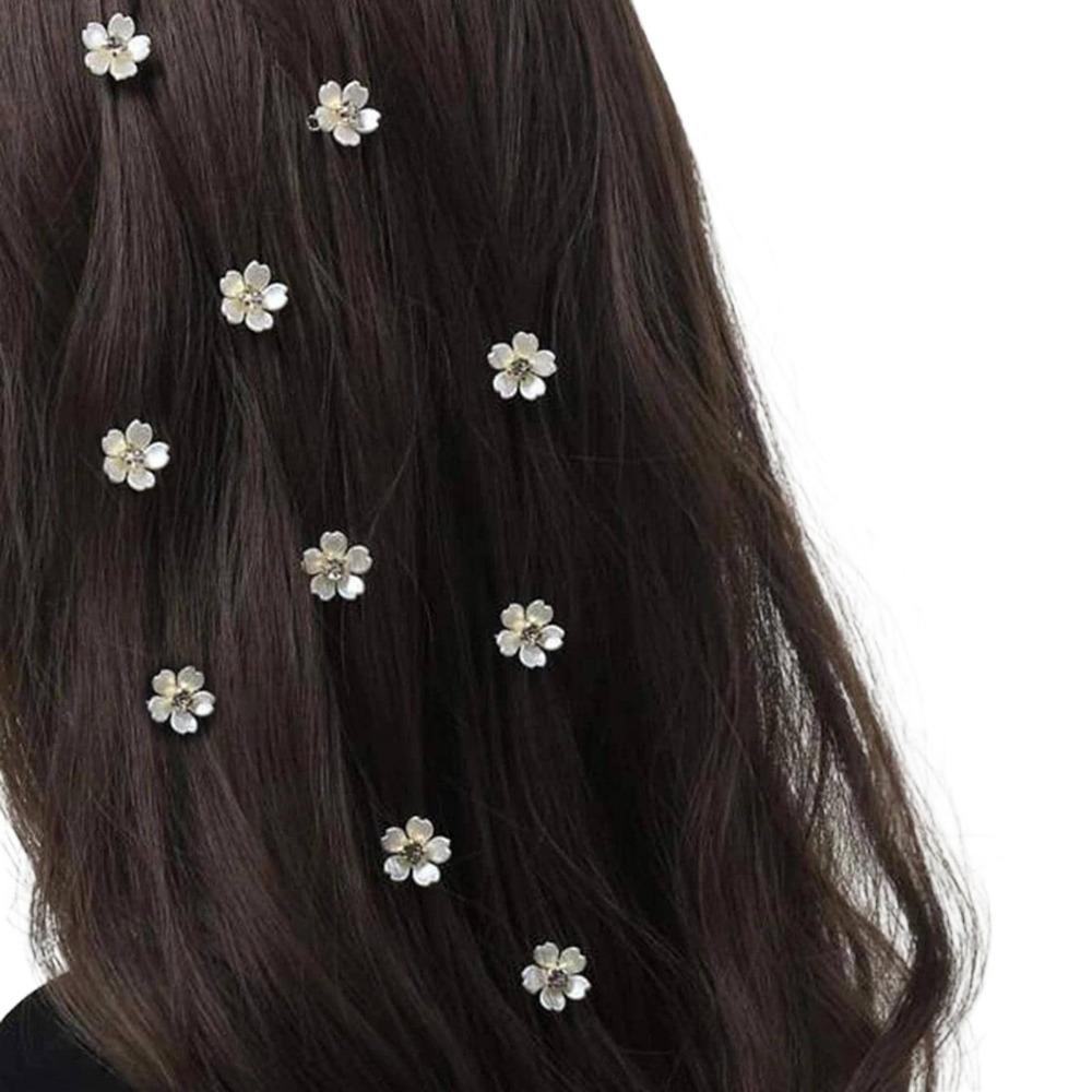 

10pcs Dread Locks Flower Decor Hair Ring Hair Braiding Hair Braid Rings Clips for Braids 10Pcs