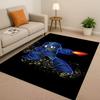 3D Retro Game Rockman Mega Man Living Room Non-Slip Area Rug Soft Carpet for Bedroom Playroom Sofa,Easy Clean Home Decor Doormat