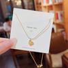 Korean 18K Gold Titanium Steel Women's Clavicle Necklace - Versatile, High-End, Non-Fading Temperament Choker.