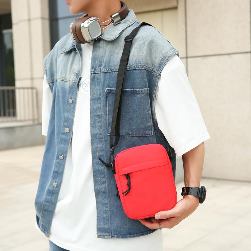 Bolsa de Ombro Masculina Nova Casual Bolsa para Celular Pequena Bolsa de Ombro Esportiva Moda Marca Bolsa Transversal Masculina Mochila Masculina