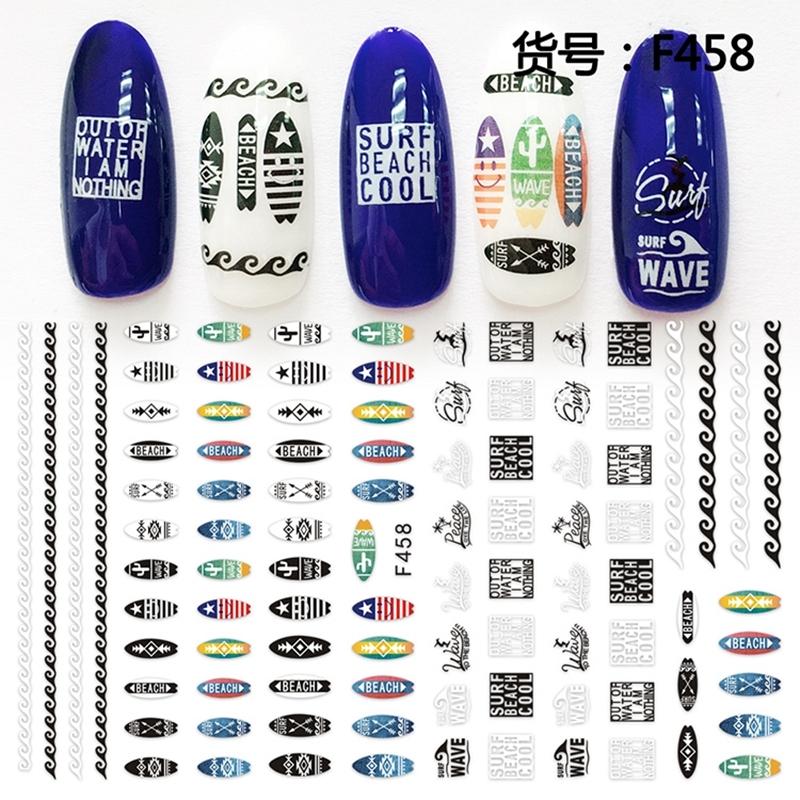 Self Adhesive Flower Unicorn Pattern Nail Art Decorations Stickers And Decals Acrylic Manicure Nails Supplies Tool HQ