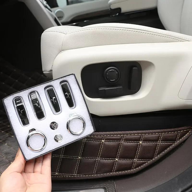 For Land Rover Range Rover Sport Evoque Discovery Sport Discovery 5 Car Seat Adjustment Button Cover Trim Sticker Car Accessory