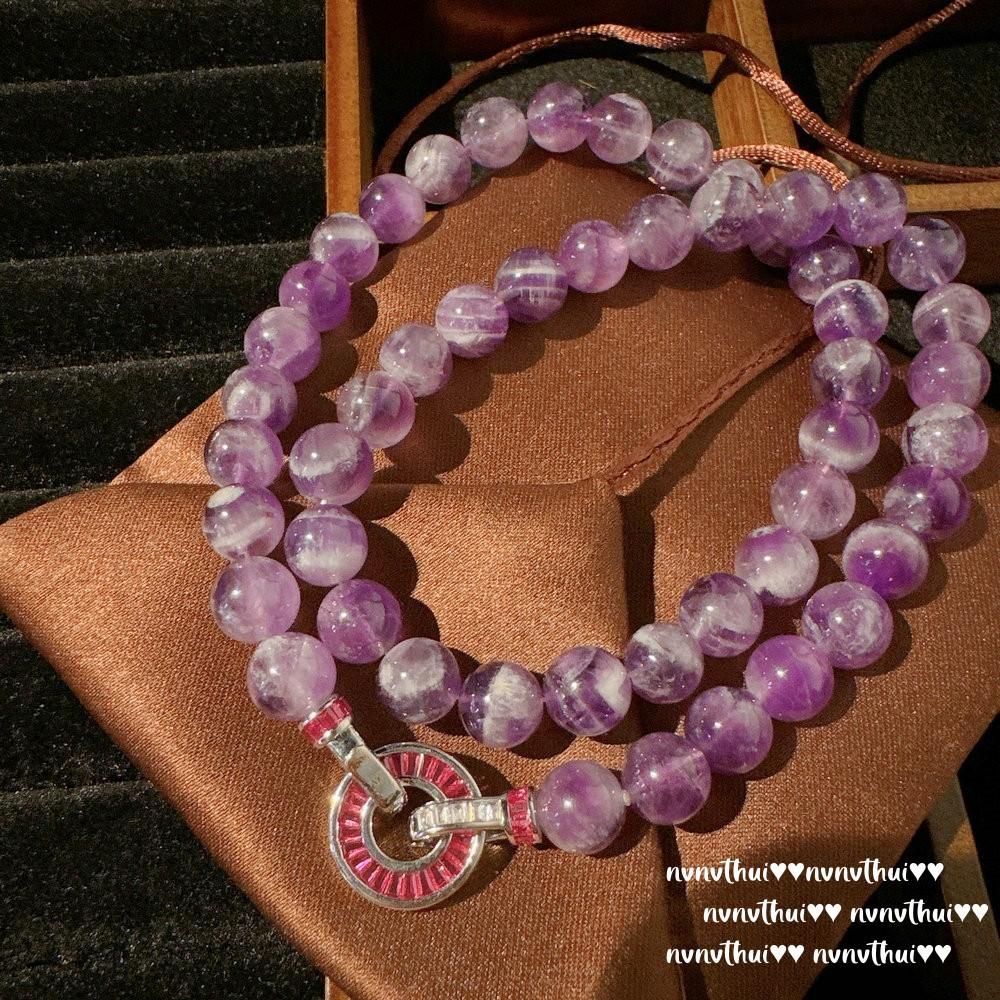 Emperor Purple Chalcedony Ring Gemstone Necklace, Antique, 18K Gold-Plated, Chalcedony Interlocking Zircon Bracelet.