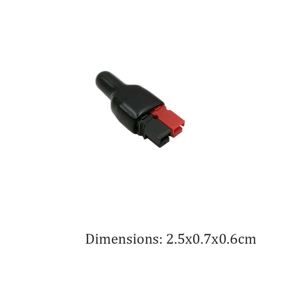 For Anderson Styles Connector 30AMP Plug Rubber Black UPS Power Plug 600V Photovoltaic Systems High Current Connector