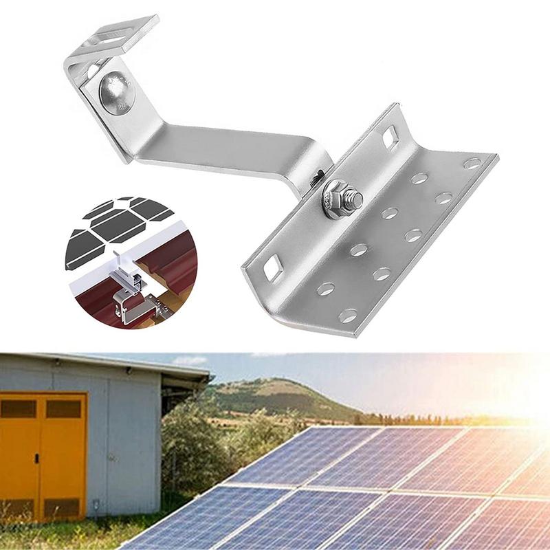 Solar Panel Accessories Photovoltaic 180 Degrees Adjustable Mounting Hook All Purpose Stainless Steel Solar Panel Rails Fixing