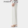 PORTS Women's Spring/Summer Double-Breasted Wide-Leg Pants