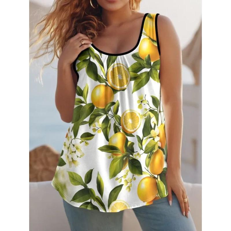 Summer Women's Sleeveless Vest Creative Animal Pattern Color Printing Comfortable Soft Oversized Fashionable Versatile Vest