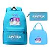 Animation Cartoon Printing Trend Student School Bag Lunch Bag Stationery Pencil Bag Combination Three-Piece Set