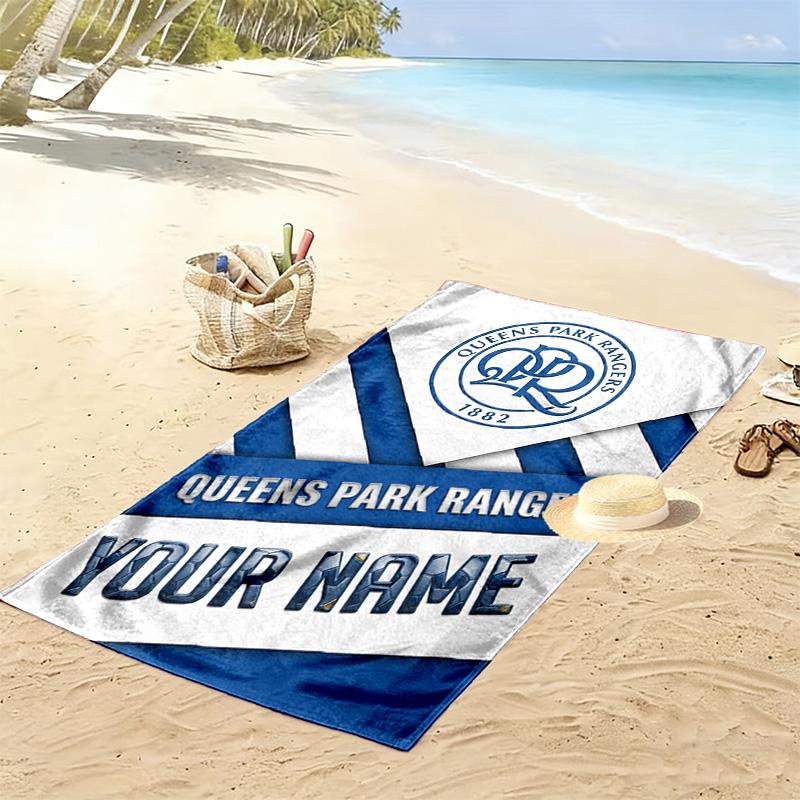 Name Custom Queens Park Rangers Print Beach Towel, Large Soft Quick Dry Towel for Beach Camping Swimming
