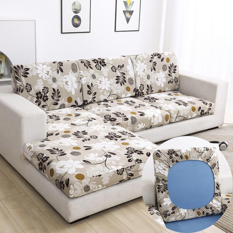 Stretch Printed Stretch Sofa Seat Cushion Cover Backrest Cover Protector for Couch Sofa Cover L Shape Chaselong Slipcovers