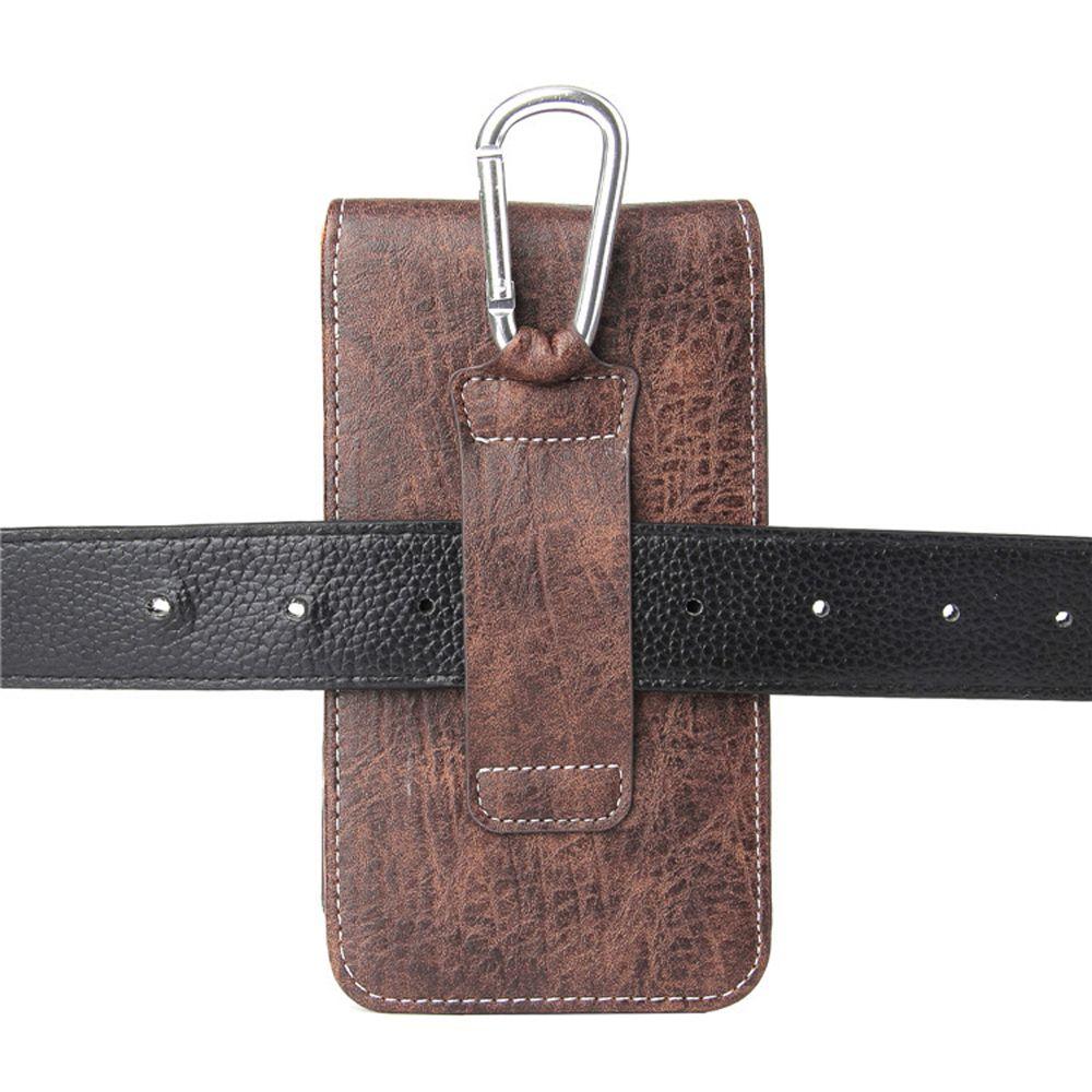 Camping Wallet Pouch Multifunctiona Cards Holder Waist Bag Leather Phone Case Bum Bag Flip Pockets