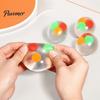 Calming Sensory Toy 3Pcs Clear Stress Ball for Anxiety Relief, Squeeze with Colorful Beads Inside, Reduction Transparent Fidget Toys