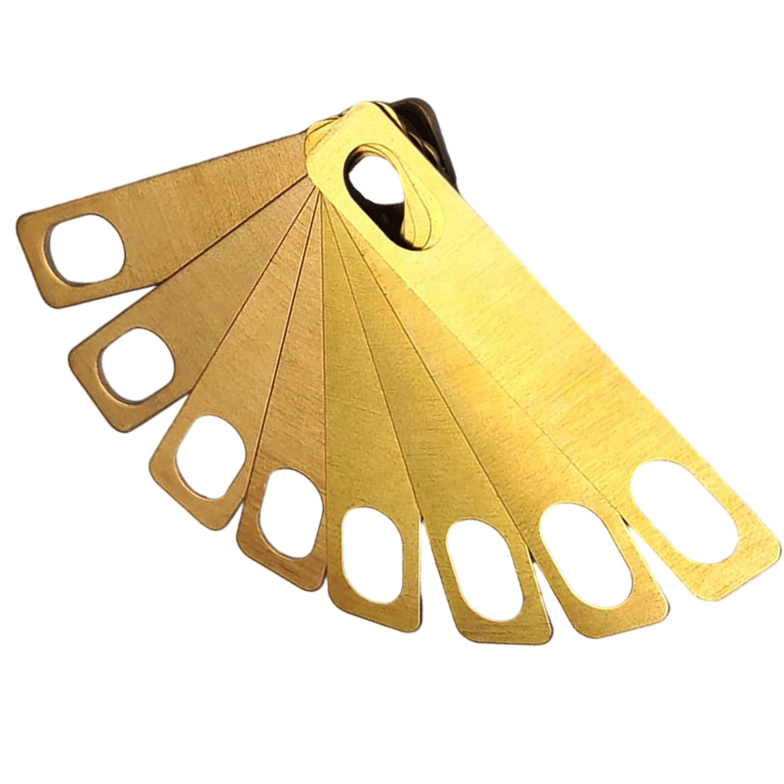 

8Pcs Guitar Neck Shims 0.2/0.5/1mm Thick Brass Shims Electric Guitar Reinforced Plate Connecting Plate Easy to Install 1