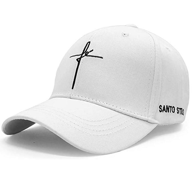 Cross Embroidery Dad Hat - Fashionable Wide Brim Baseball Cap for Outdoor Casual Wear