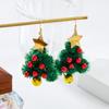 1Pair Christmas Tree Wreath Earrings Bell Xmas Dangle Earrings Fashion Christmas Earrings  Girls
