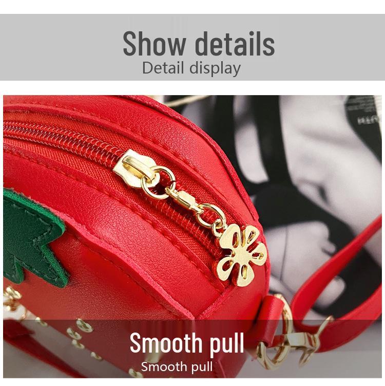 2025 Summer Korean-Style Girls' Crossbody Bag - Cute Strawberry Fashion Accessory for Little Girls