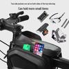 Waterproof Bicycle Top Tube Bag with Mobile Phone Holder and Saddle Storage