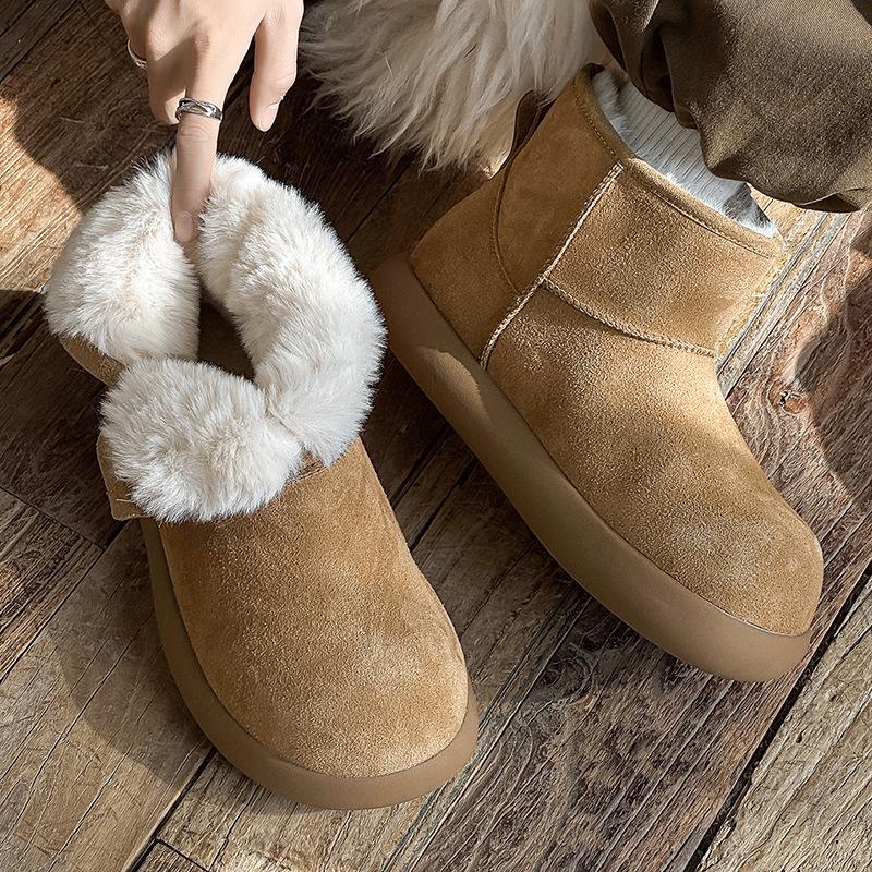 Birkenstock kleine kurze Stiefel Schneestiefel neue Winter Samt verdickt dicke Sohle rutschfest warm kurze Stiefel