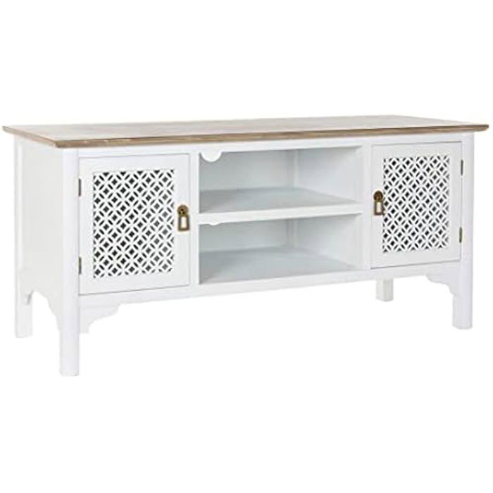 Meuble TV - HOME DECOR - Dkd Home Decor - Blanc - Bois - 120 X 45 X 57 Cm