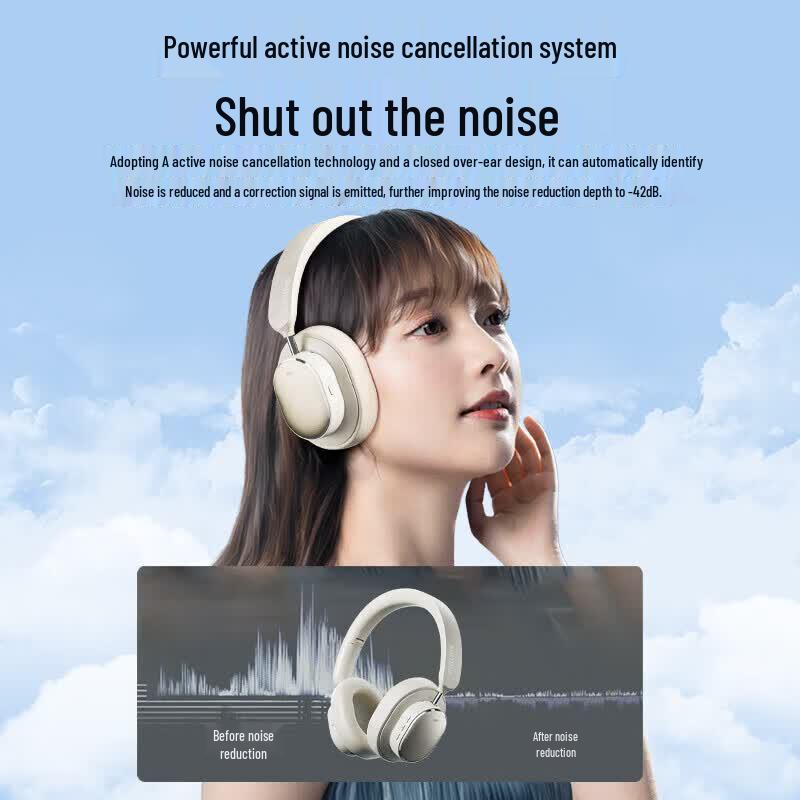 Philips TAH5519 Over-Ear Wireless Bluetooth Headphones with Active Noise Cancellation