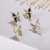 Elegant Butterfly Stud Earrings for Women – Light Luxury French-Style Unique Ear Jewelry