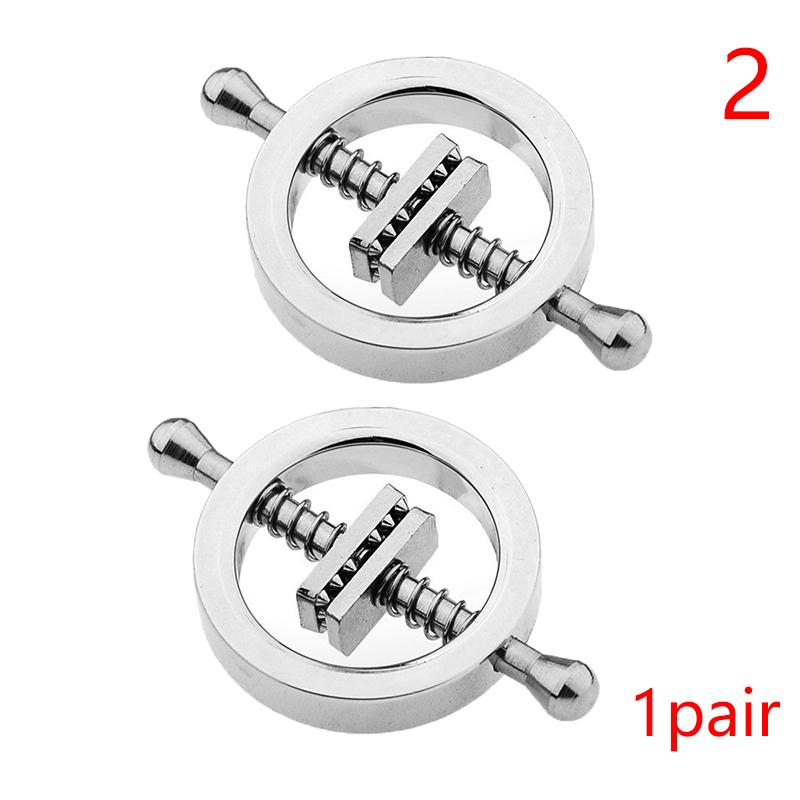Adjustable Metal Nipple Clamps 1 Pair Breast Spring Stimulator for Role Play Bondage Adult Games Couple Restraint Accessories