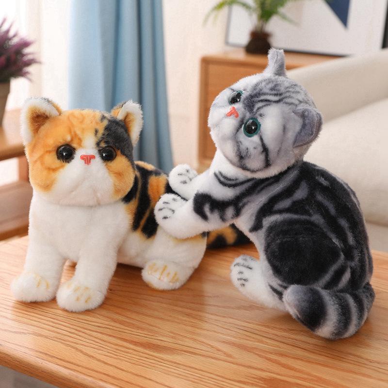 New Simulated Cat Toy Cute Kitten Plush Doll Children Comfort Pet Pillow