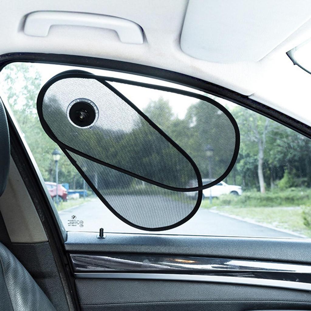 Car Side Sun Shade with Rotatable Design Foldable Strong Suction Removable Shield Side Automotive Window Sunshades