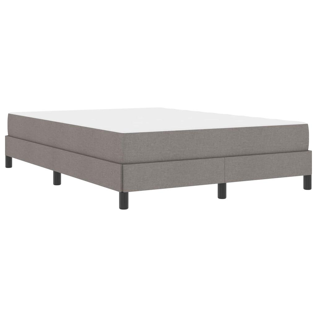 Box Spring Bed with Mattress Taupe 140 x 190 cm Fabric