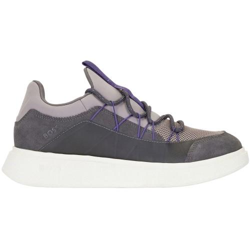 BOSS Mens Leather Running Trainers