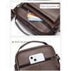 Top-Grain Leather Messenger Bag for Men