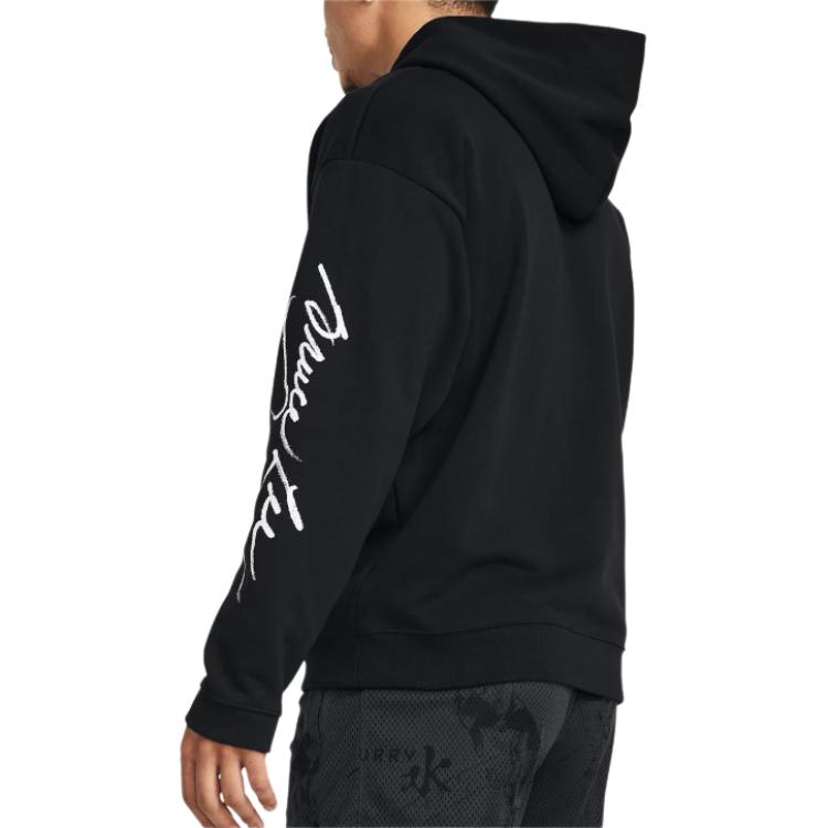 Under Armour X Bruce Lee Collaboration UA Spring Collection Bruce Lee Collaboration Printed Hoodie Men Hoodies Black 1383109-001