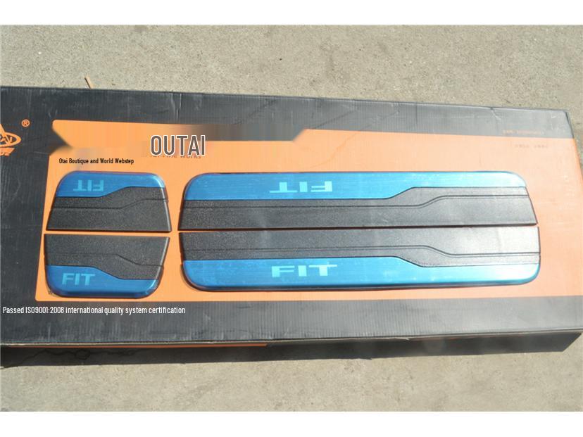 Stainless Steel Welcome Pedal Door Sill Strips for 14-18 Fei Models