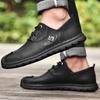 Men's Genuine Leather Retro Large Size Ultra-light Handmade Casual Shoes Men's High-top Ankle Boots