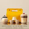Portable tea set, go out carrying bag, one person drinking alone, travel express cup camping, single person outdoor tea making accompanying pot
