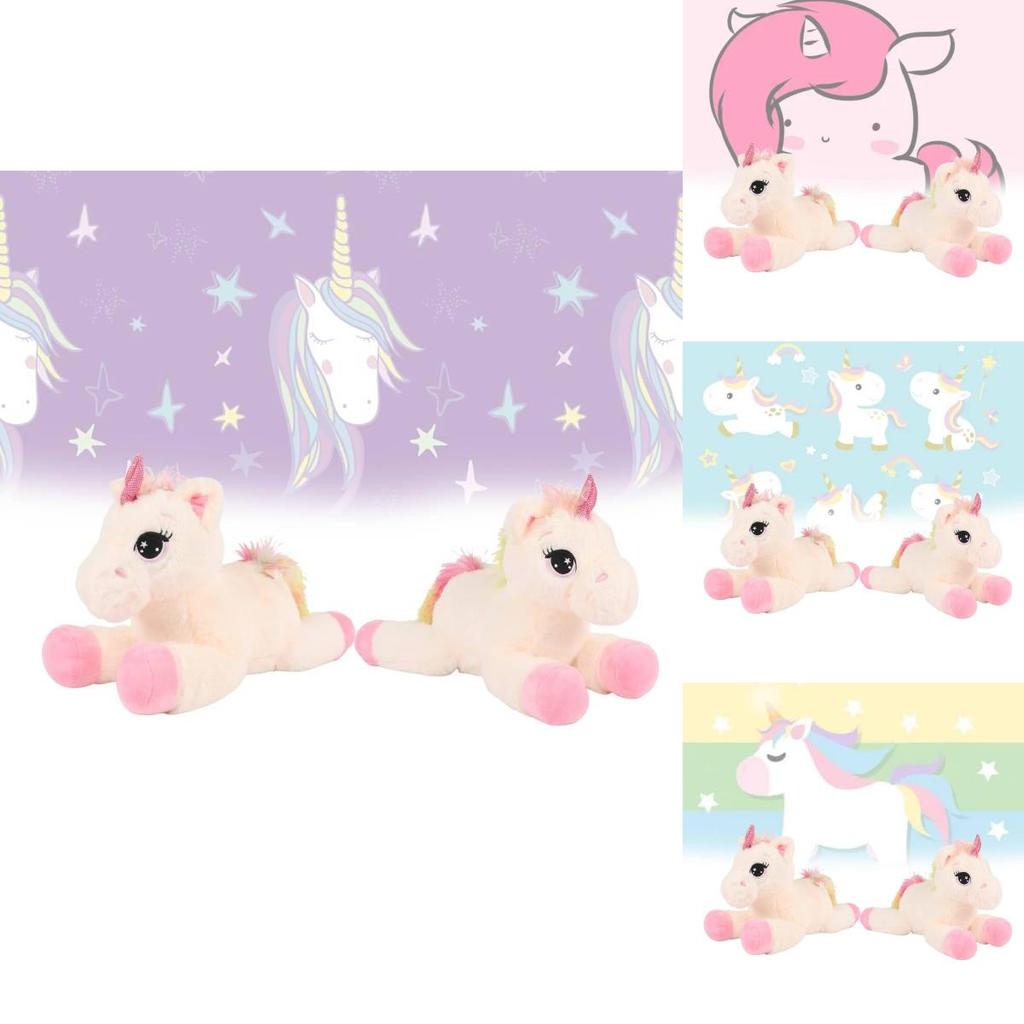 Adorable Rainbow Unicorn Plush Toy For Kids Soft Cuddly Pillow And Comfort Doll