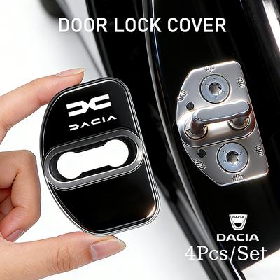 4 szt. Osłony Zamków Drzwi Samochodu Stal Nierdzewna Akcesoria Ochronne Do Dacia Duster Logan Sandero Stepway Dokker Lodgy MCV 2019