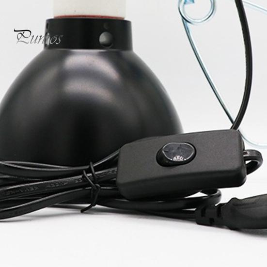 Lampă de căldură pentru reptile, universală, rezistentă la căldură, cu instalare ușoară. Corp de iluminat cu dom adânc pentru reptile, cu cablu de alimentare