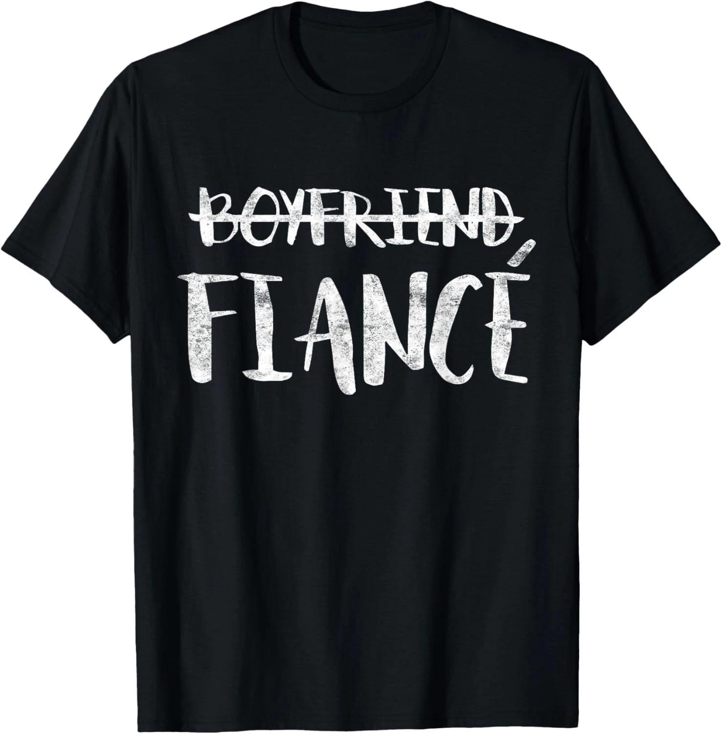 Funny Engagement Boyfriend Fiance Shirt Married Man Wedding Gift Unisex T-Shirt L