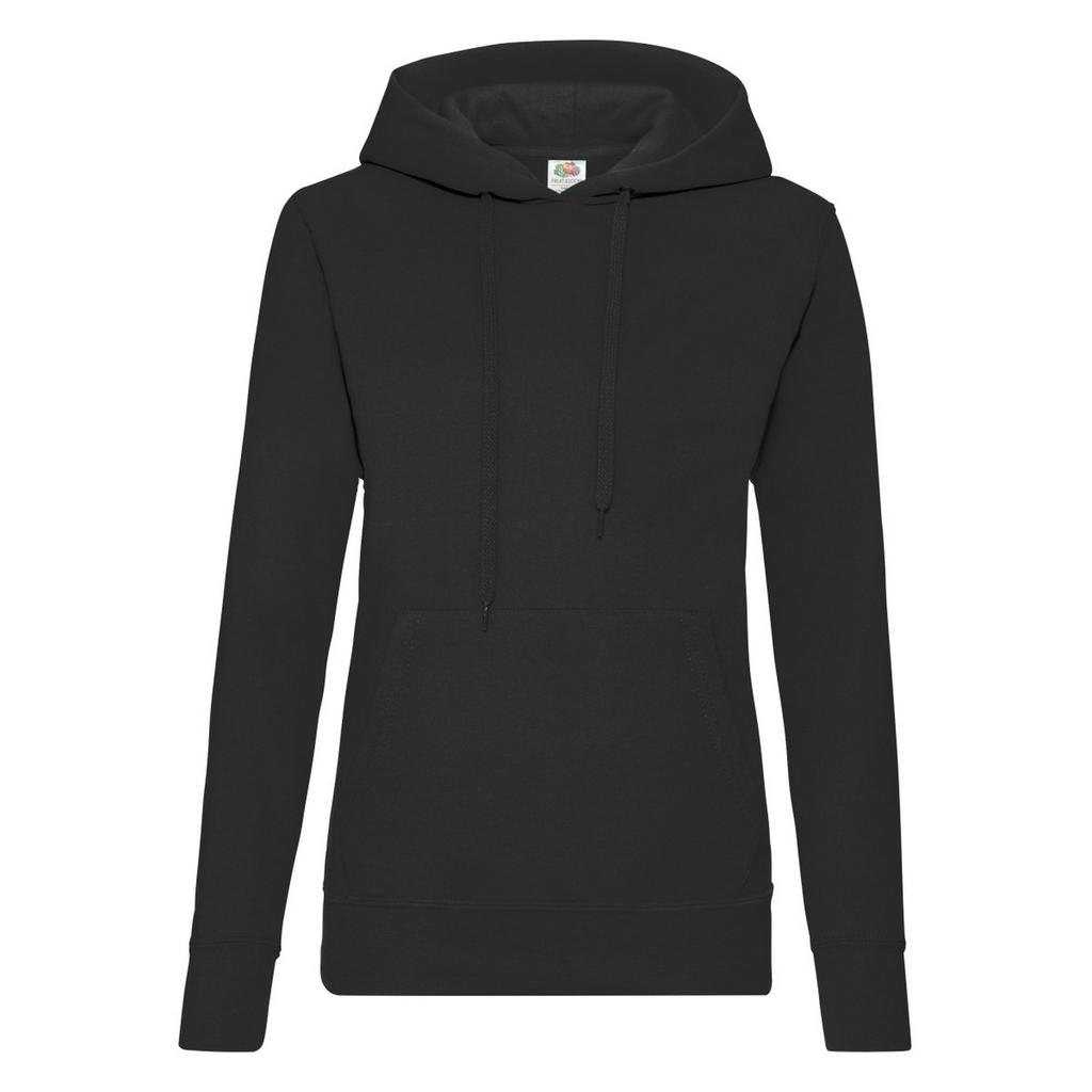FRUIT OF THE LOOM Ladies Lady Fit Hooded Sweatshirt / Hoodie
