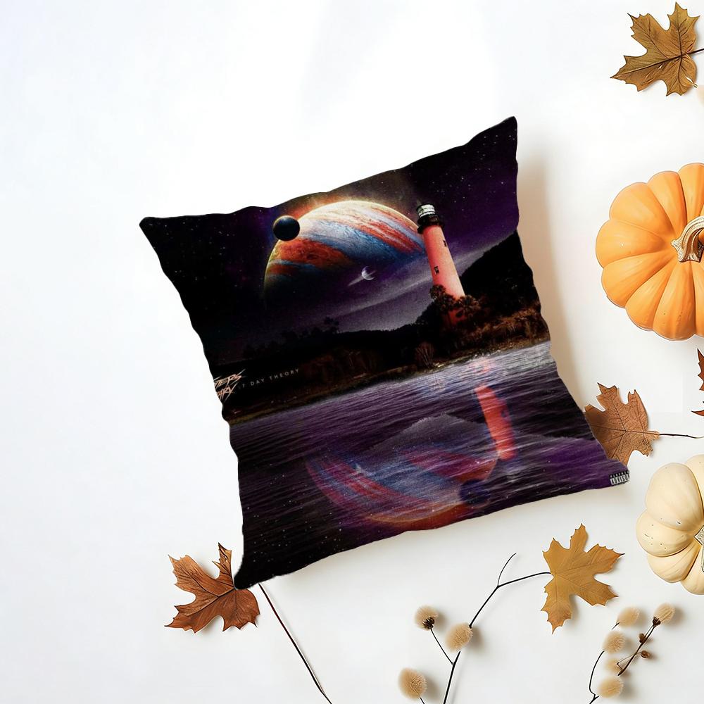 Rapper RRod Wave Cushion Cover Iceland Washable Linen Soft  for Daily Sofa Bed Home Room Decor