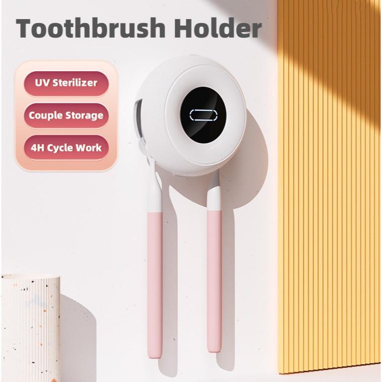 Soporte Eléctrico Inteligente para Cepillos de Dientes UV para Parejas Esterilizador UV de Cepillos de Dientes Recargable Caja de Desinfección de Cepillos de Dientes para Baño