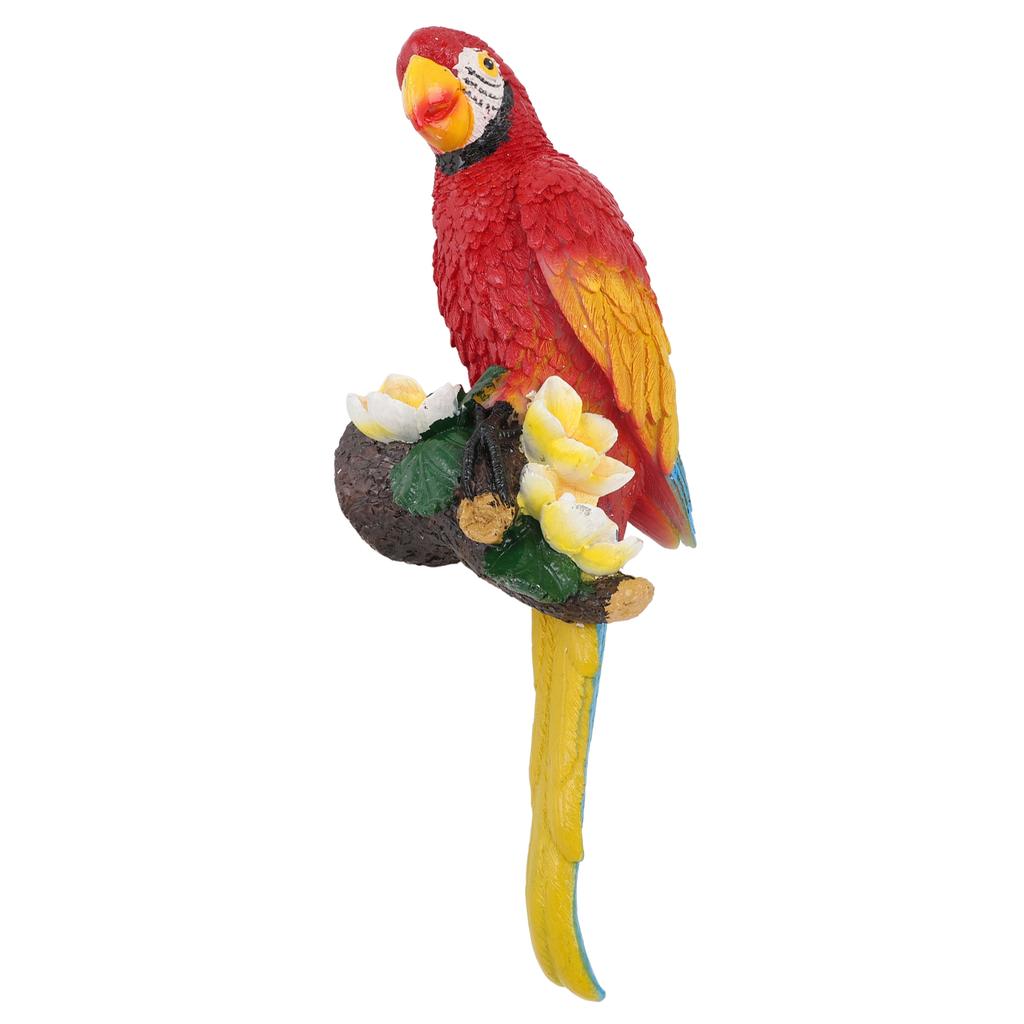 Skulptur Harz Vogel Figur Halbes Gesicht Hängende Skulptur für Wand Baum Wohnzimmer Balkon Garten