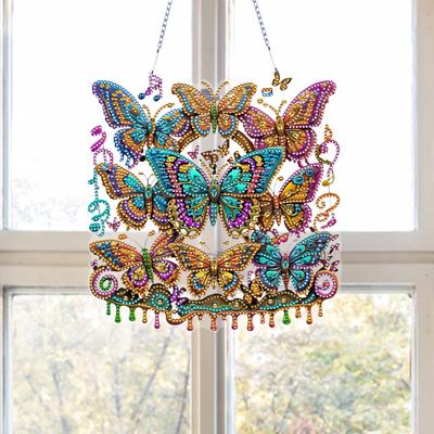 Acrylic Special Shaped Beautiful Pattern 5D DIY Diamond Art Hanging Decorations Diamond Painting Hanging Decorations Home Decor