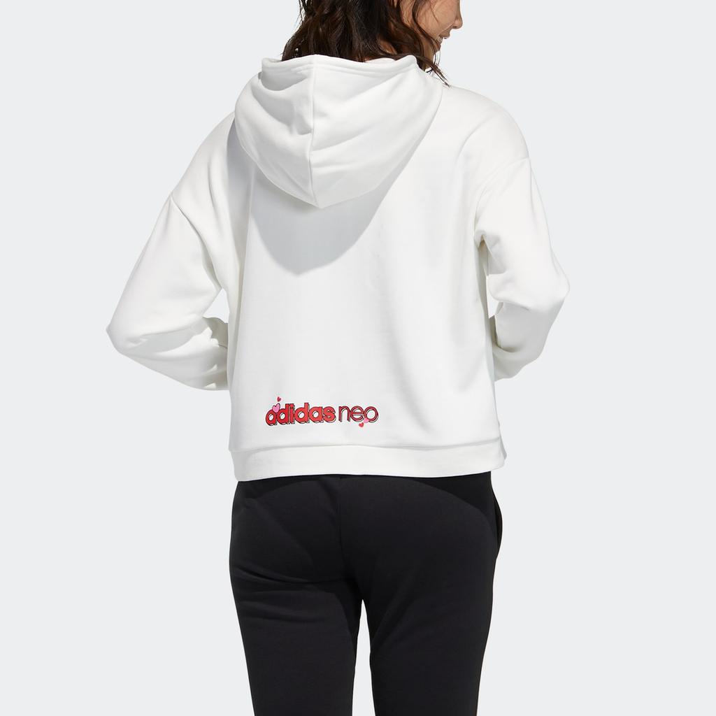 Adidas Neo Spider-Man Pattern Sports Hoodie Women hoodies White H55126