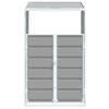 1 Ton Waste Bin Enclosure Gray 72 X 81 X 115 Cm Steel